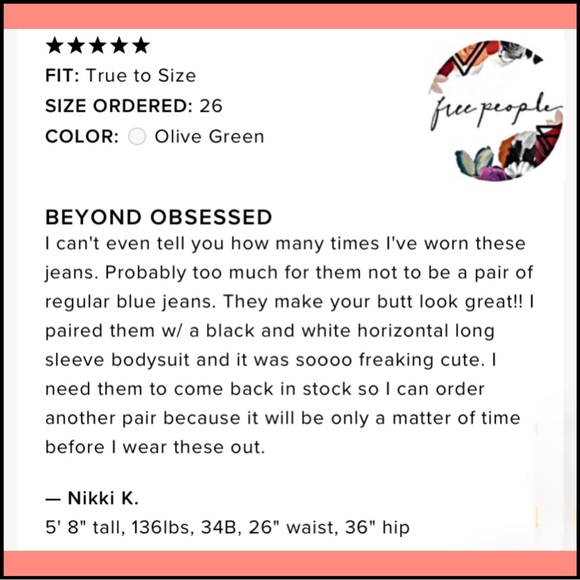 FREE PEOPLE HIGH-WAISTED OLIVE GREEN DISTRESSED SKINNY JEANS - Picture 12 of 12